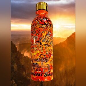 Arthouse Unlimited Motivation Bold Orange Graphic Stainless Steel Water Bottle